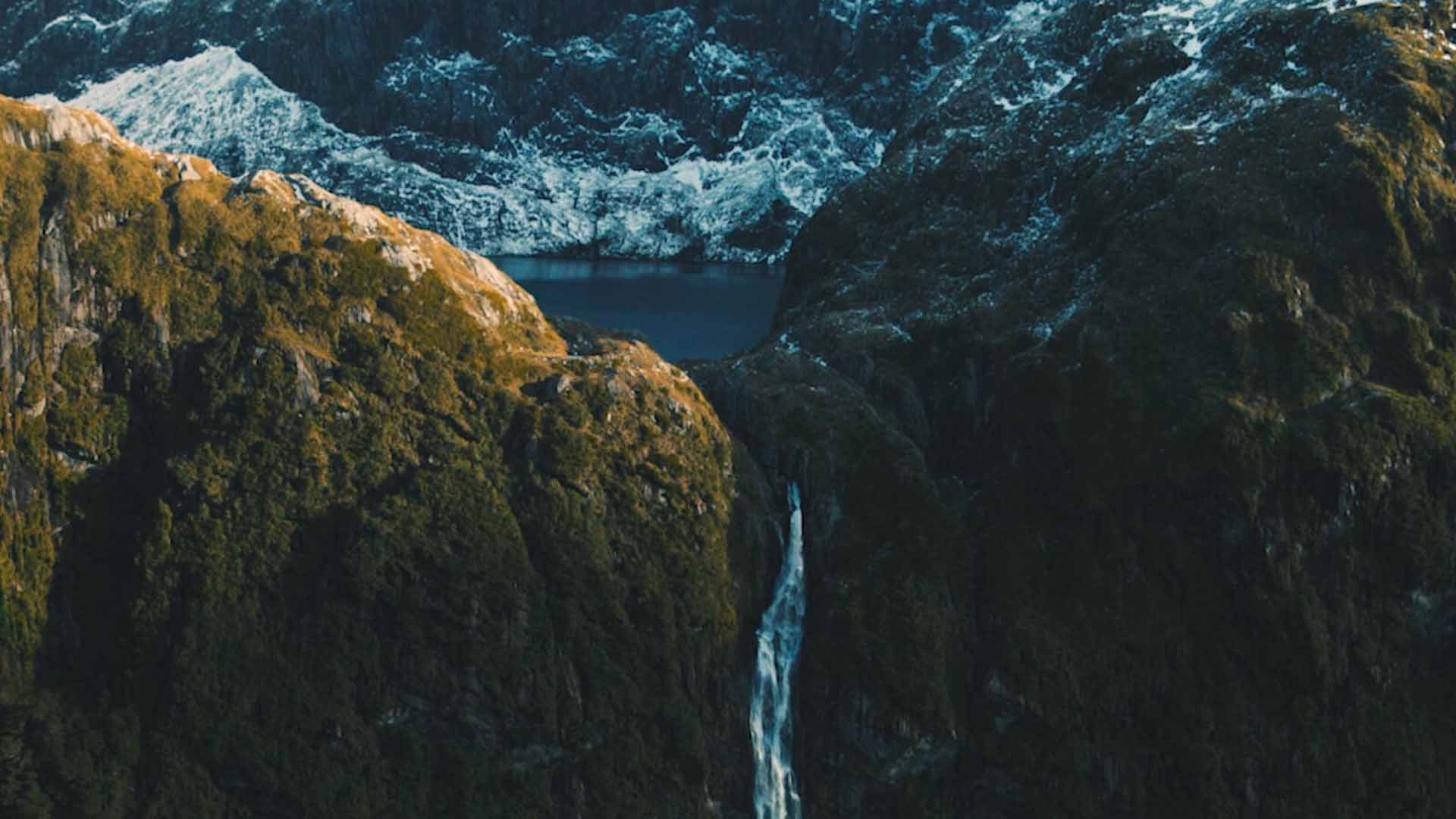 Drone photography Milford Sound